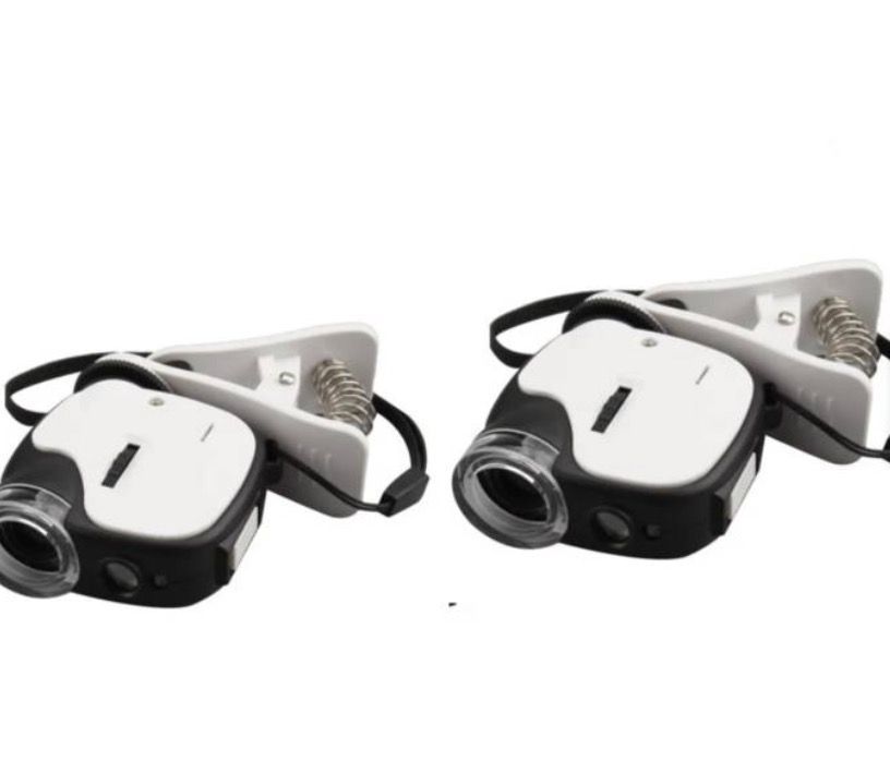 2 x Lupa Microscopio Clip Para Celular 55x-1