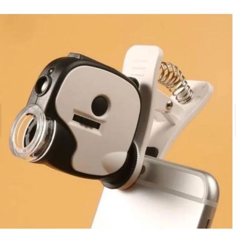 2 x Lupa Microscopio Clip Para Celular 55x-2