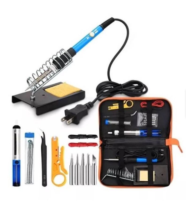 Kit Cautín Soldador 60w Punto Lápiz Temperatura -0