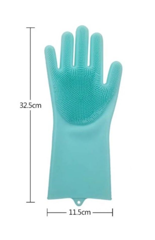 2 Guantes De Silicona Multiusos Mágicos Limpieza L-1