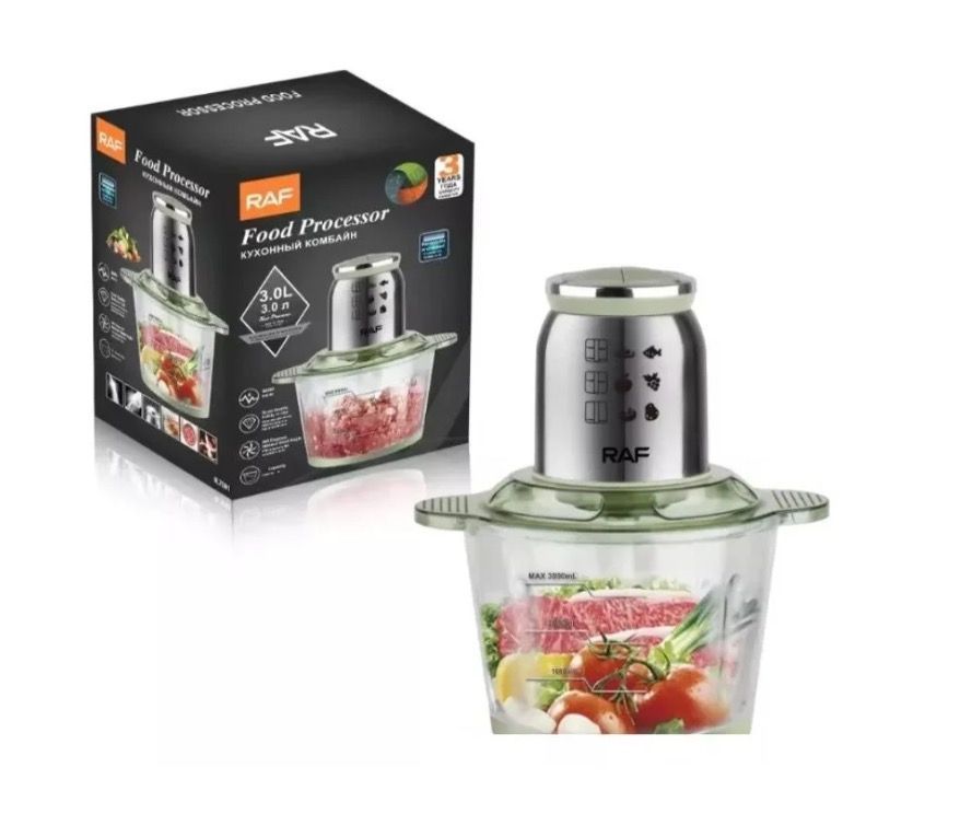 Mini Procesador De Alimentos 600w Picadora 3l R7001-2