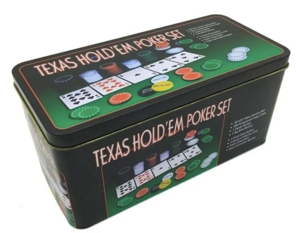 Juego De Mesa 200 Fichas Poker Texas Holden-0