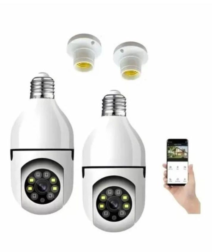 2 X Camara IP Ampolleta Motorizada 360° E27 1080P-0