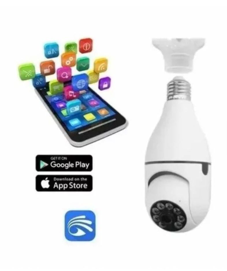 2 X Camara IP Ampolleta Motorizada 360° E27 1080P-3