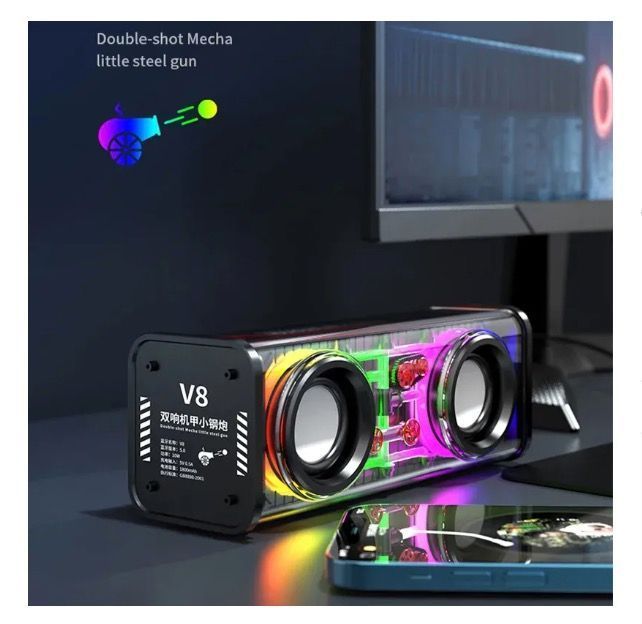 Parlante Portatil Bluetooth  Portátil USB SK6 DiseñoRectangular-3
