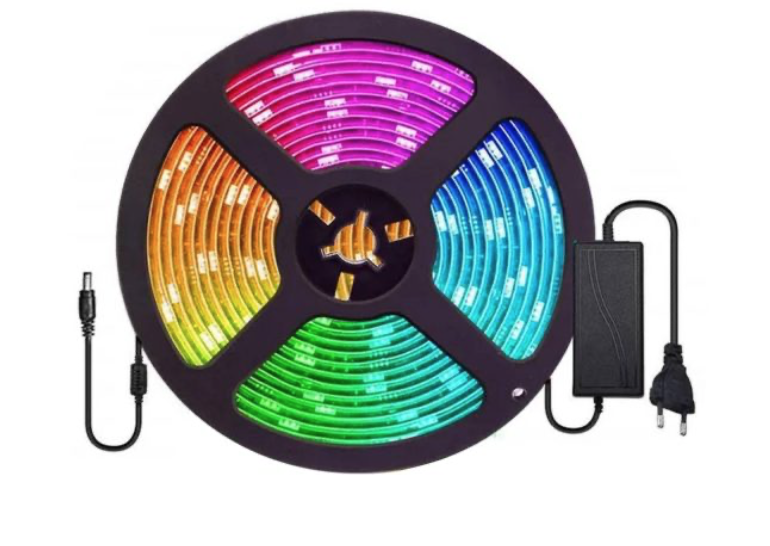Cinta Luz Tira Led 5mt Rgb Control Luces-0