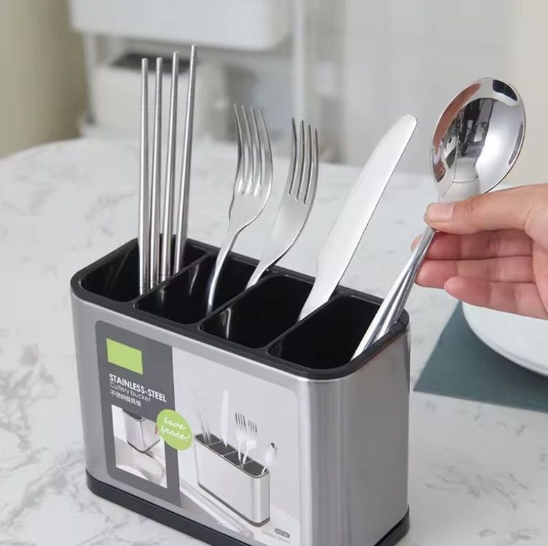 Organizador Porta Cubiertos de Cocina INOX-4