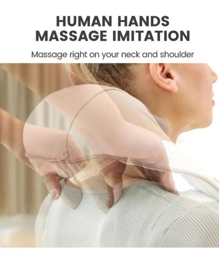 Masajeador de Cuello y Espalda Con Calor Calmante Inalámbrico-1