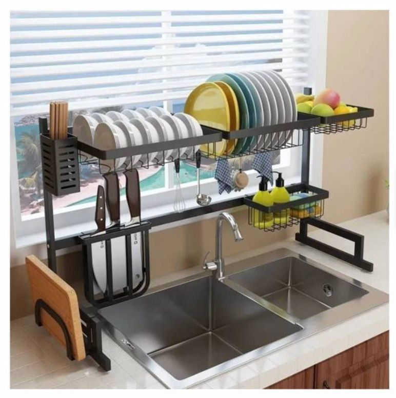 Rack Escurridor Organizador Cocina Secador Platos 85cm XL-1