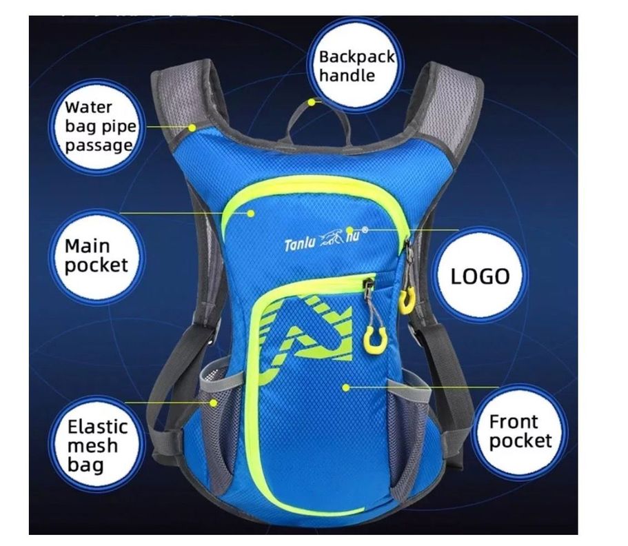 Mochila Deportes Trekking Y Montañismo Hidratación Negra-3
