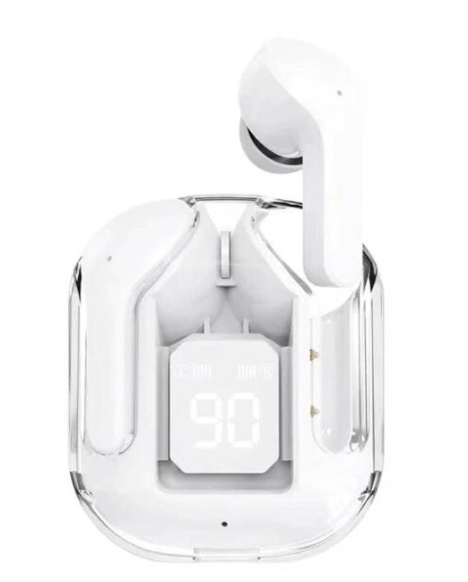 Audifonos Inalambricos Bluetooth Air31 Con Power Bank TransparenteLed-3