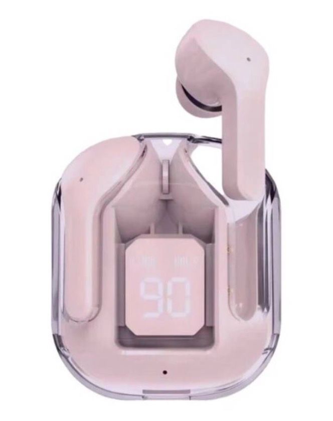 Audifonos Inalambricos Bluetooth Air31 Con Power Bank TransparenteLed-4