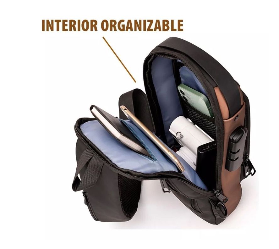 Bolso Manos Libres Mini Morral Para Hombre Tipo Pechera-5