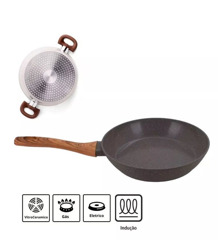 Sarten Manual Revestimiento Ceramico Inducción 26x26-2