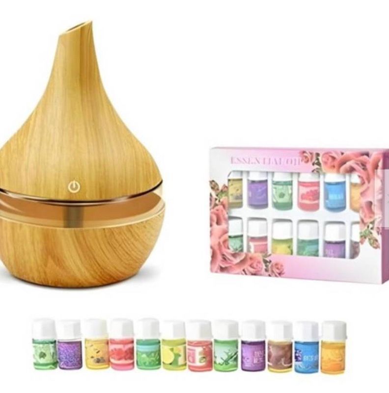 Humidificador Aromatizador Difusor + 12 Esencias-0