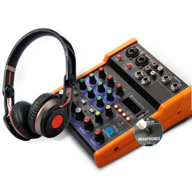 Consola Mezcladora Interfaz Audio 4 Canales Usb B -0