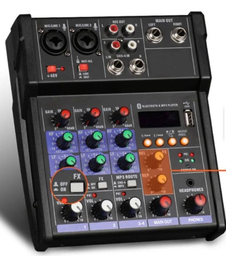 Consola Mezcladora Interfaz Audio 4 Canales Usb B -4