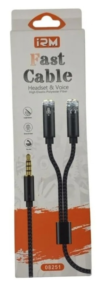Cable Aux Splitter Adaptador 3.5mm Para Audífono Y Microfono-1