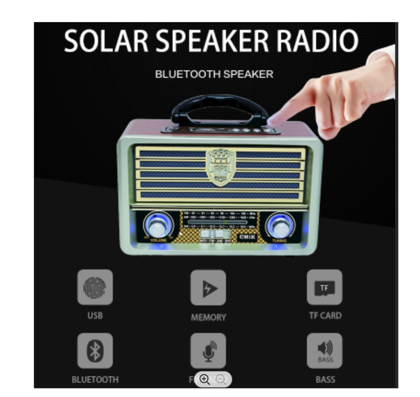 Radio Portátil Mini Retro Vintage Usb Sd Mp3 -1
