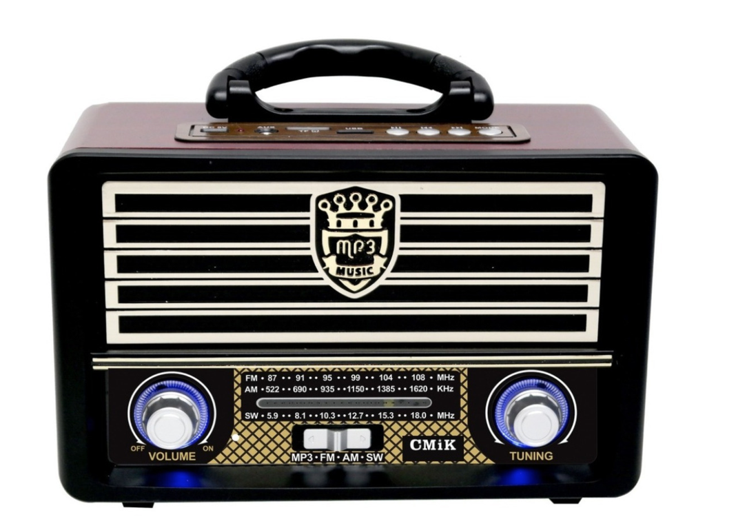 Radio Portátil Mini Retro Vintage Usb Sd Mp3 -0