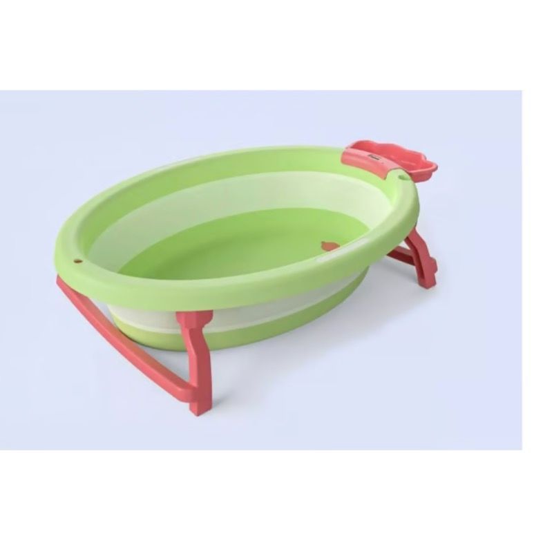 Tina Bañera Plegable Para Baño Bebé Verde con Termostato-2
