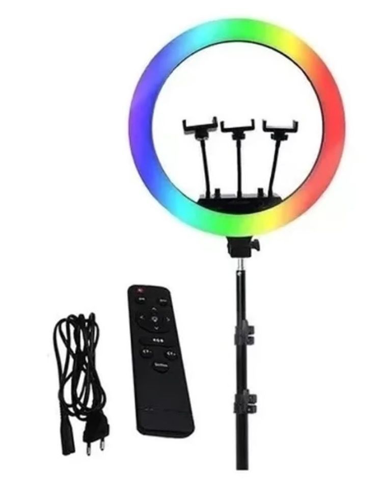 Aro de Luz Fotografia Led Selfie 45 cms 18" Rgb Tripode-1