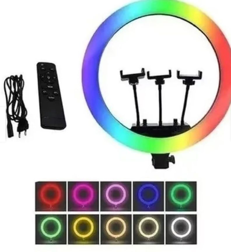 Aro de Luz Fotografia Led Selfie 45 cms 18" Rgb Tripode-2