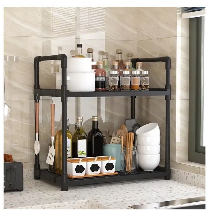 Organizador Rack Cocina 2 Niveles Especias Multifuncional-4