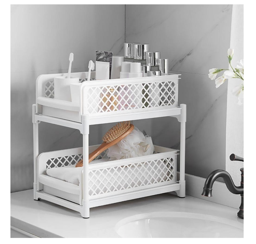 Organizador de Baño 2 Niveles Deslizable-4