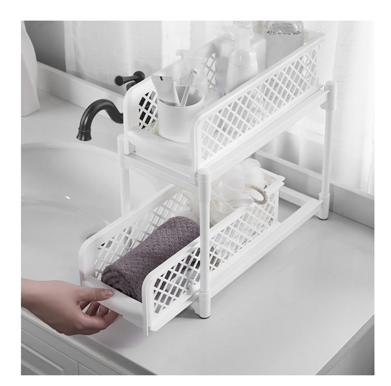 Organizador de Baño 2 Niveles Deslizable-3