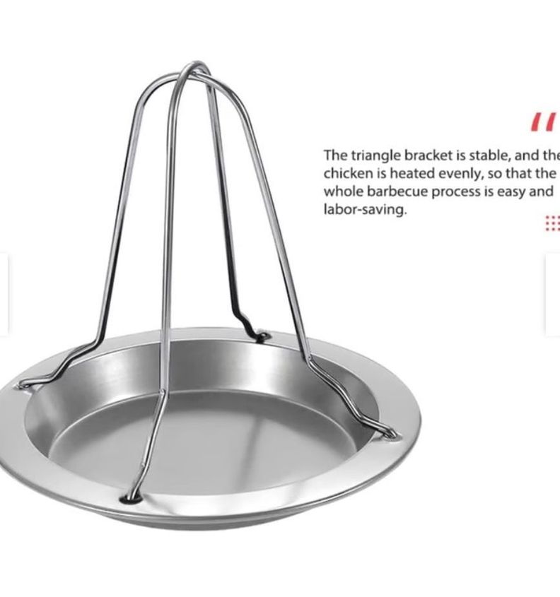 Soporte Chicken Roaster Para Asador Horno Cocina Camping-5