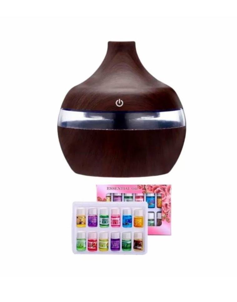 Humidificador Aromatizador Usb Rgb Difusor + 12 -0