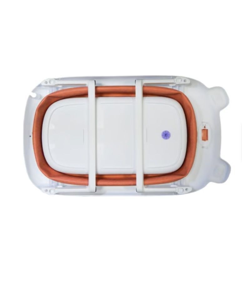 Bañera Plegable Portátil Para Niños Blanco-Naranja 25 Lts-4
