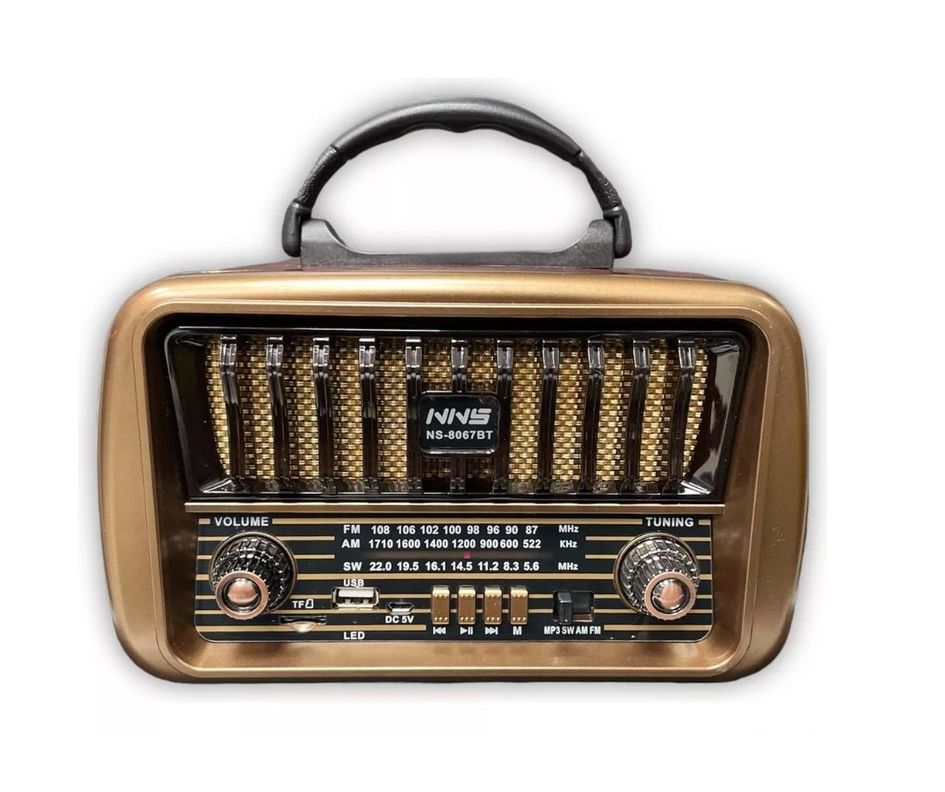 Radio Fmamsw Parlante Retro Recargable Con Bluetooth Nns6639-0