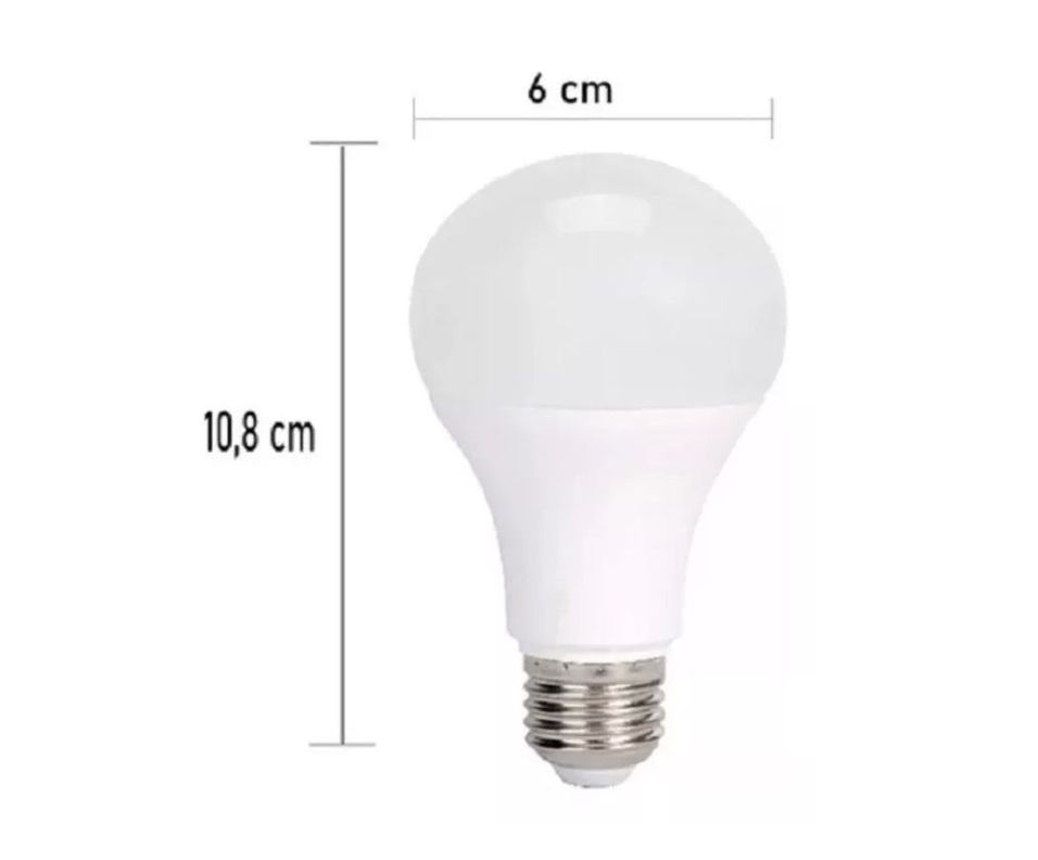 Pack X12 Ampolleta Led 7w 220v E27 Luz Calida Fria Sec-1