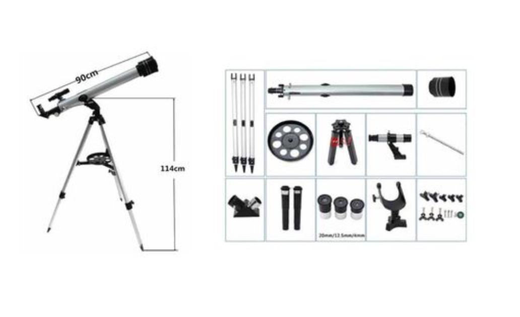 Telescopio Astronómico Lente 60mm Con Trípode-3