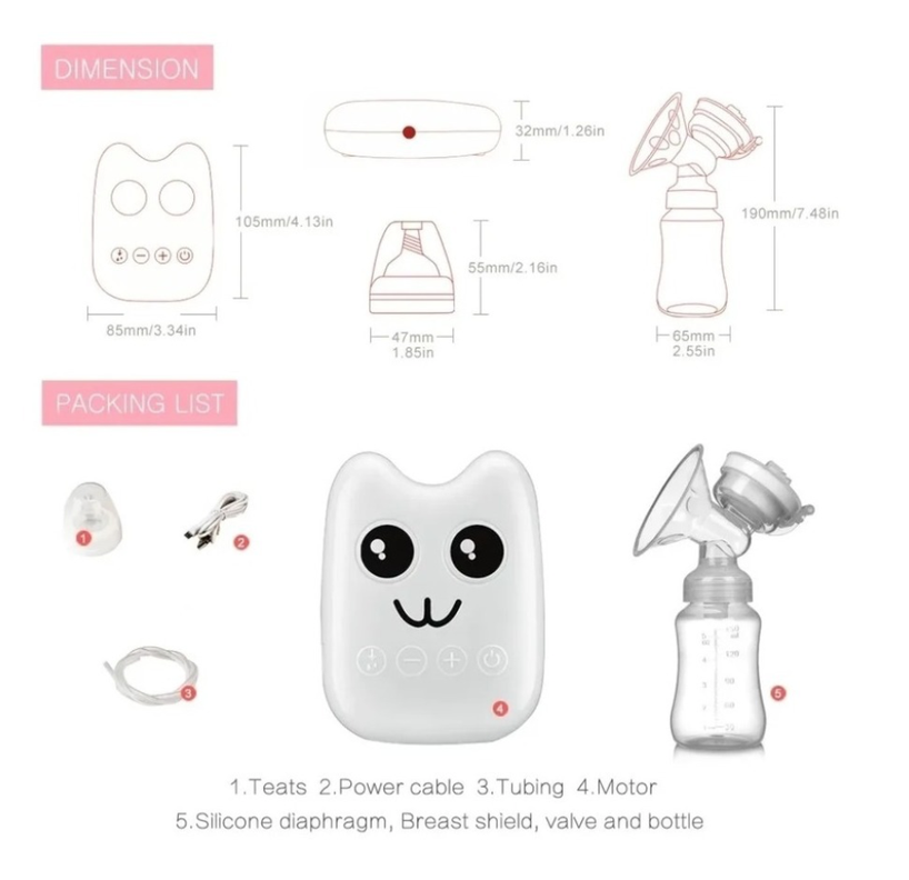 Extractor De Leche Saca Leche Eletrico Usb-1