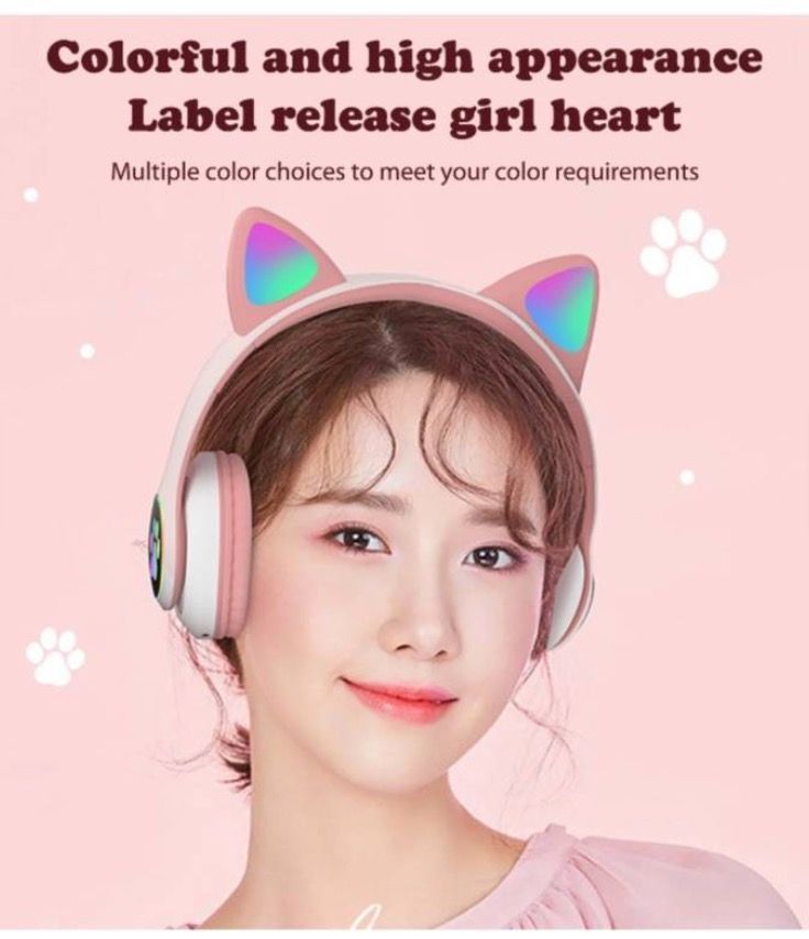 Audífonos Inalámbricos Bluetooth L550 Cat Ear Recargable-3