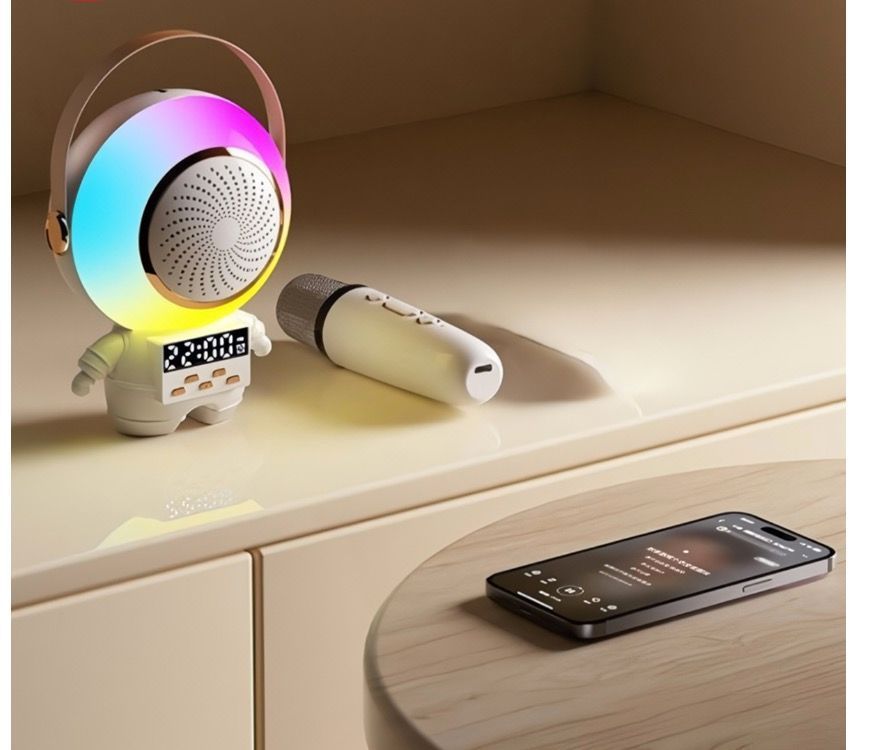 Parlante Bluetooth Astronauta Doble Microfono USB-4