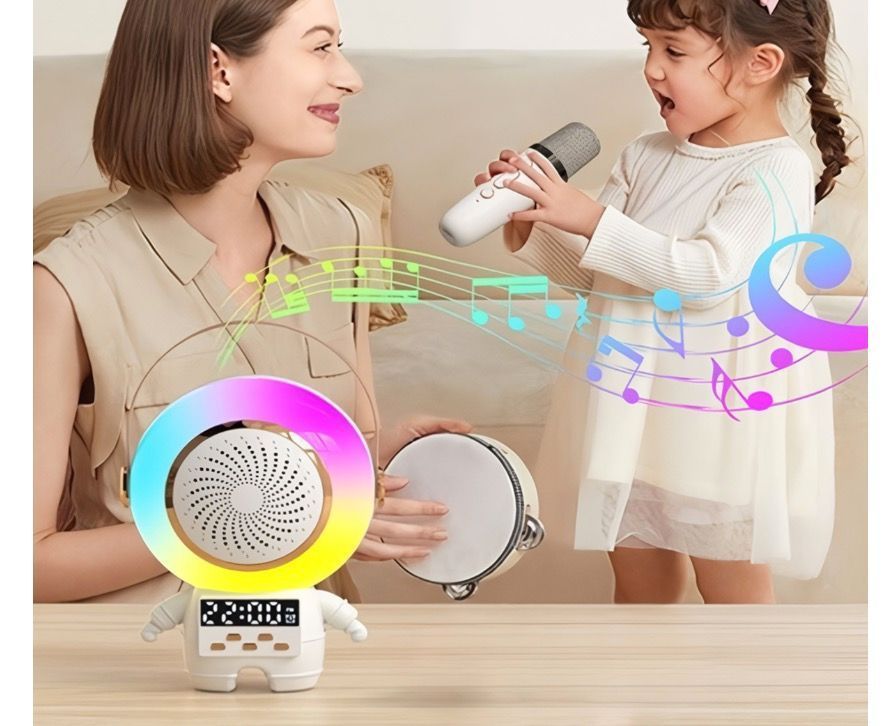 Parlante Bluetooth Astronauta Doble Microfono USB-5