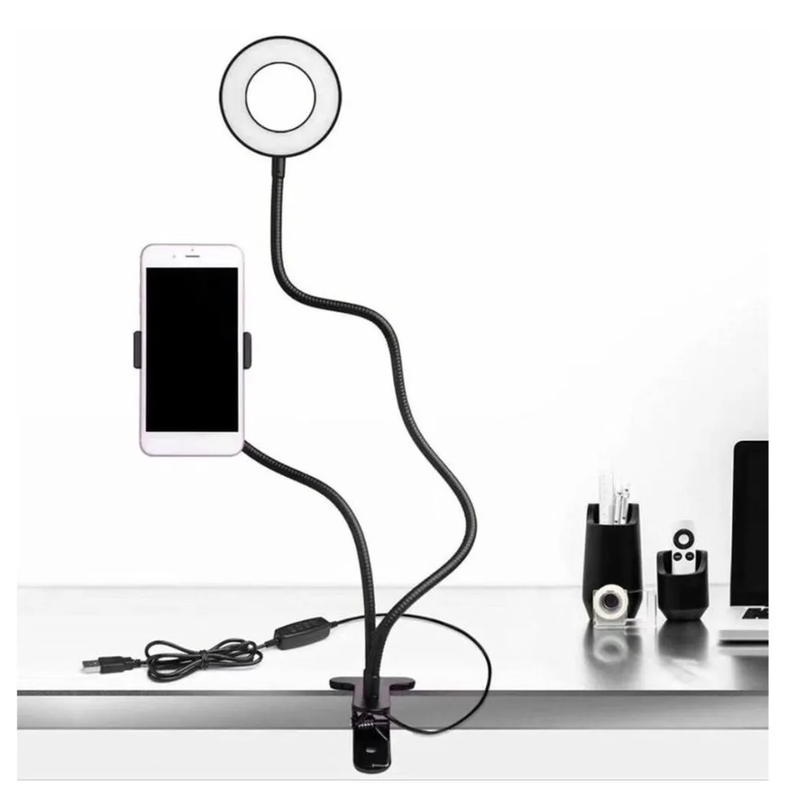 Kit 2en1 Aro Luz Fotografia Led Selfie Soporte-3