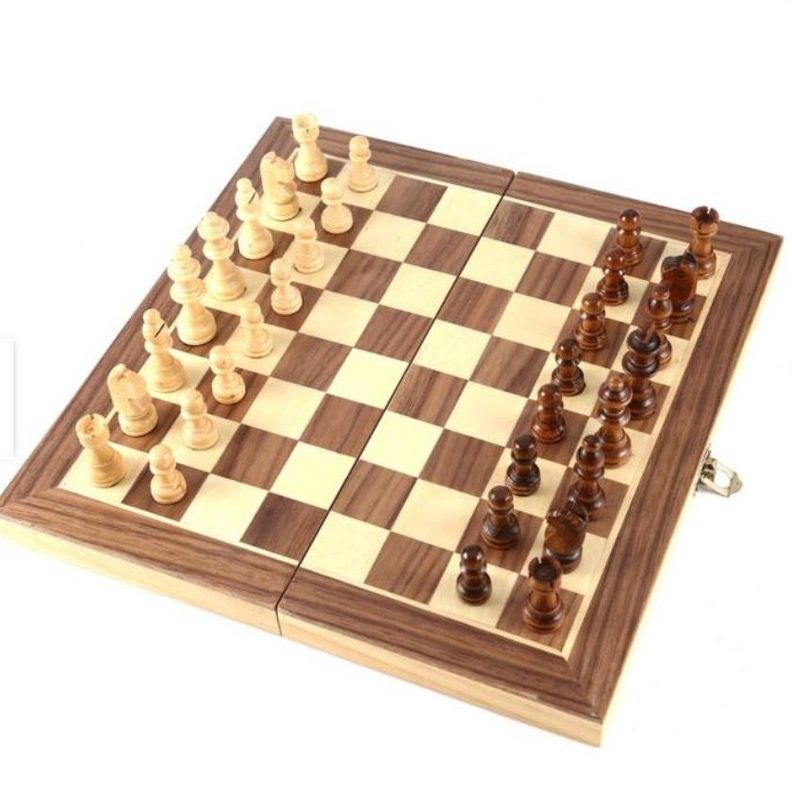 Ajedrez Madera Gran Calidad 30x30 Cm Excelente -1