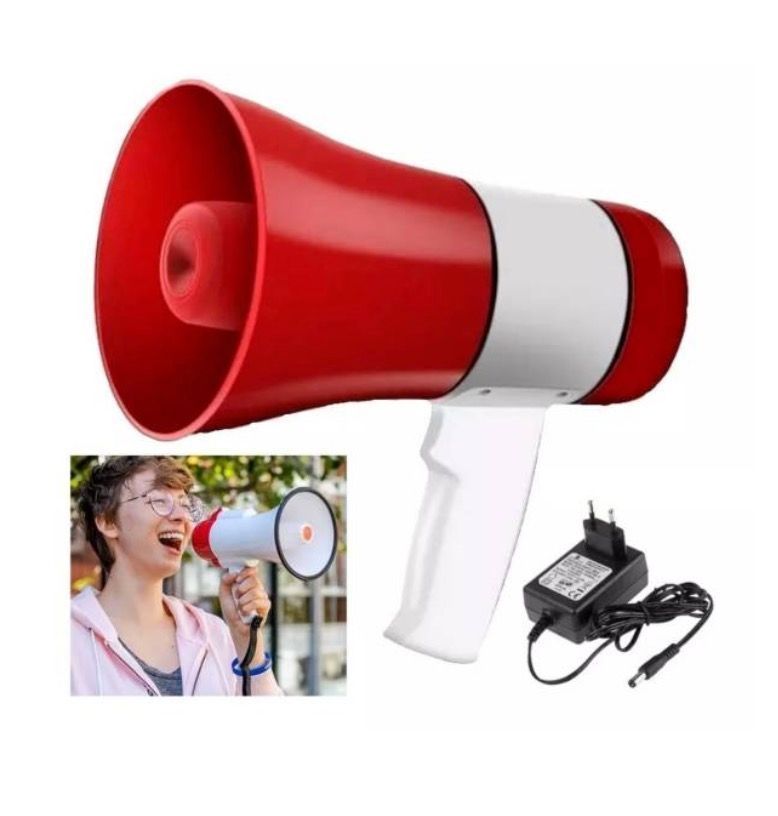 Megáfono 20w Dinámico De Mano Recargable-4