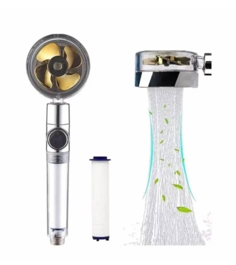 3x Eco Ducha Cabezal Ducha Telefono Turbina -2