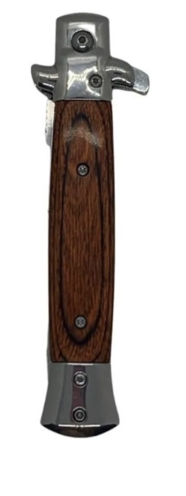 Navaja Cortapluma Cuchillo Tactico Mango De Madera -1