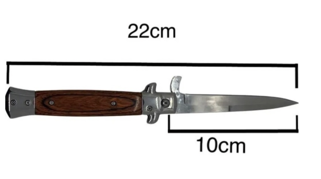 Navaja Cortapluma Cuchillo Tactico Mango De Madera -3