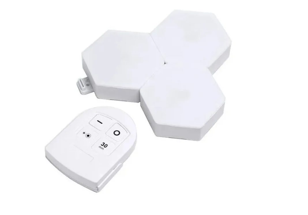 3 Luz Led Colores Hexagonal Para Ensamble Con Control Remoto-0