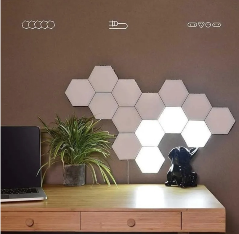 3 Luz Led Colores Hexagonal Para Ensamble Con Control Remoto-4