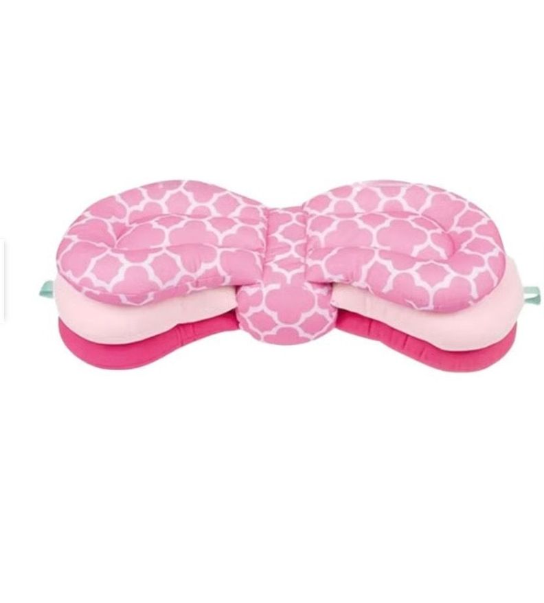 Almohada de Lactancia Ajustable 3 Niveles Multiuso Rosado-0