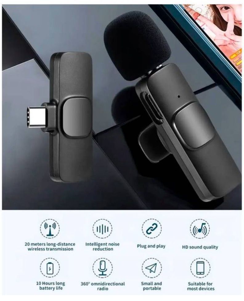 Micrófono Inalámbrico Para ANDROID TIPO C X2 MIC-2